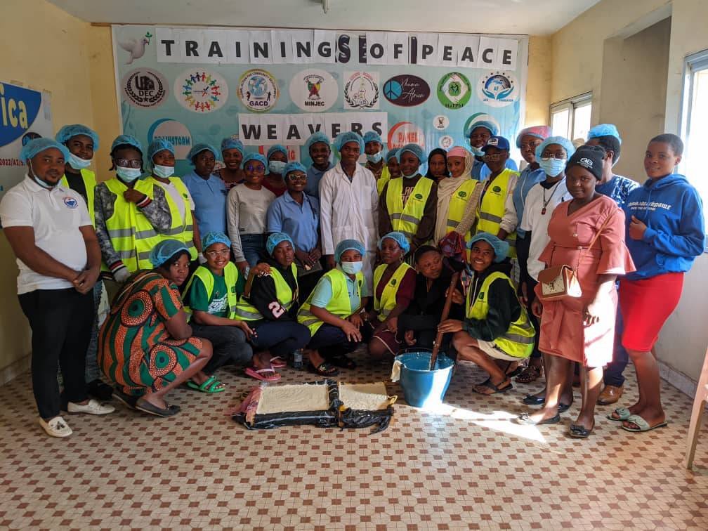 Family Picture of Peace Weavers during soap production life skill acquisition