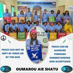 A flyer with the wise saying proposed by peace weavers