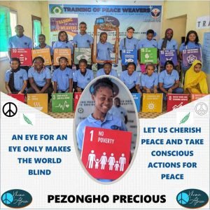 A flyer with the wise saying proposed by peace weavers