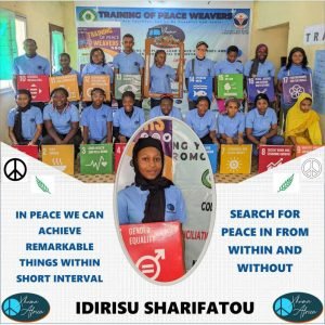 A flyer with the wise saying proposed by peace weavers