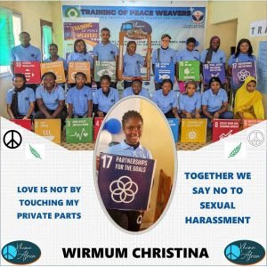 A flyer with the wise saying proposed by peace weavers